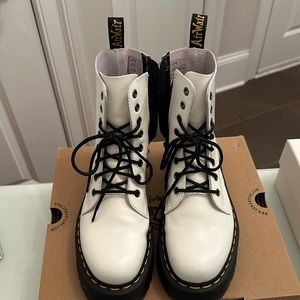 White Dr. Marten Jadon Boot Platforms